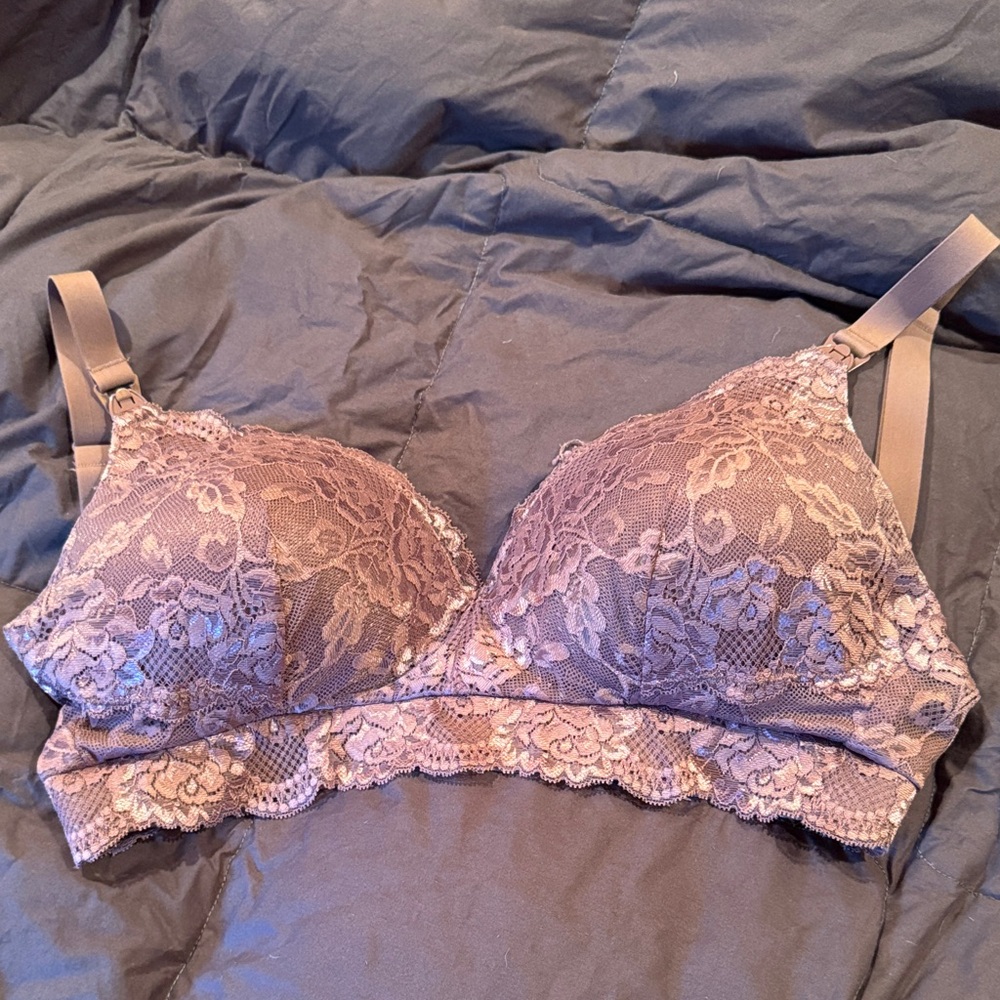 Kindred Bravely Lace Nursing Bra in Mauve M-Busty